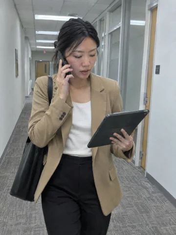 Executive assistant at work in a modern office